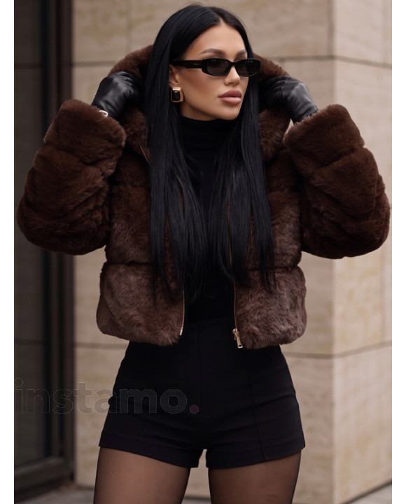 CHOCCO kožešinová bunda s kapucí-331222-20
