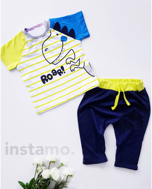 Modrá dvoudílná bavlněná souprava-248993-20