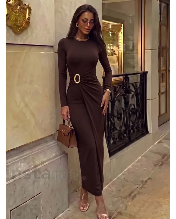 CHOCCO dlouhé šaty s broží-330433-20