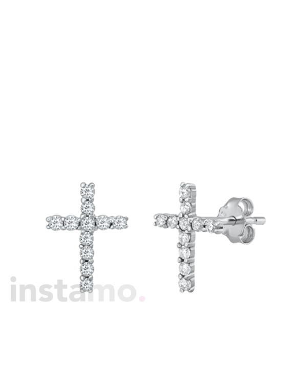 Stříbrné náušnice křížek-292830-20