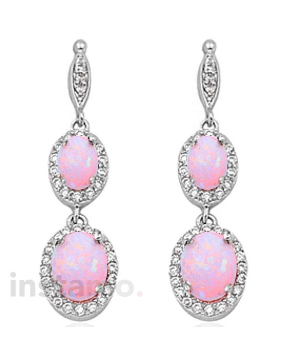 Dámské stříbrné náušnice s opálem-234951-20