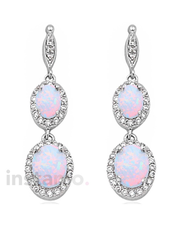 Dámské stříbrné náušnice s opálem-234944-20
