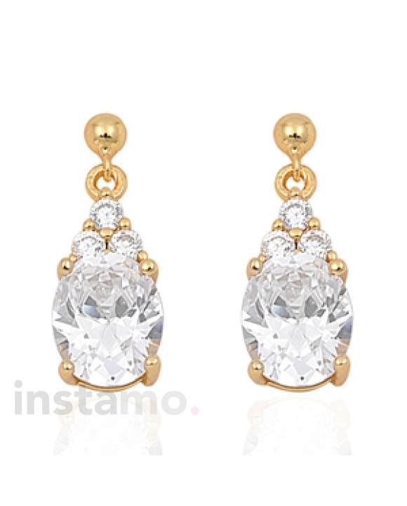 Stříbrné náušnice pozlacené-292831-20