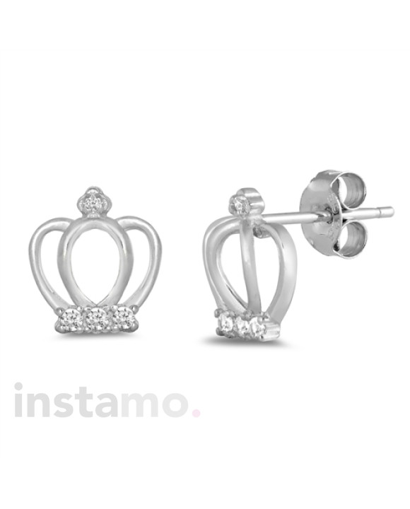 Stříbrné náušnice koruna-292926-20