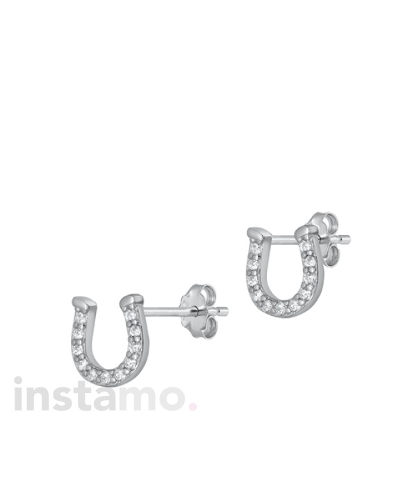 Stříbrné náušnice podkova-292930-20
