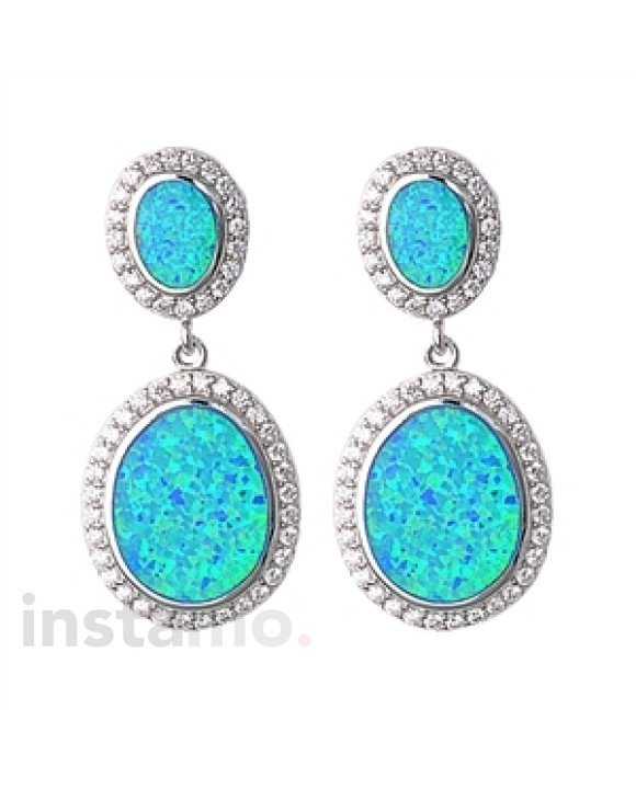 Stříbrné náušnice s opálem-166321-20