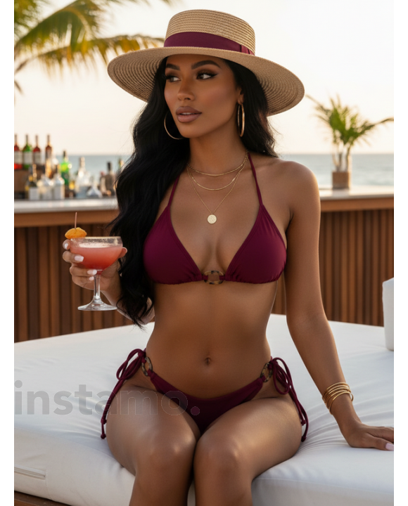 Vínové dvoudílné plavky-325393-20