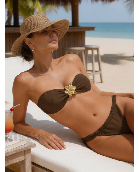 Hnědé dvoudílné plavky-316808-20