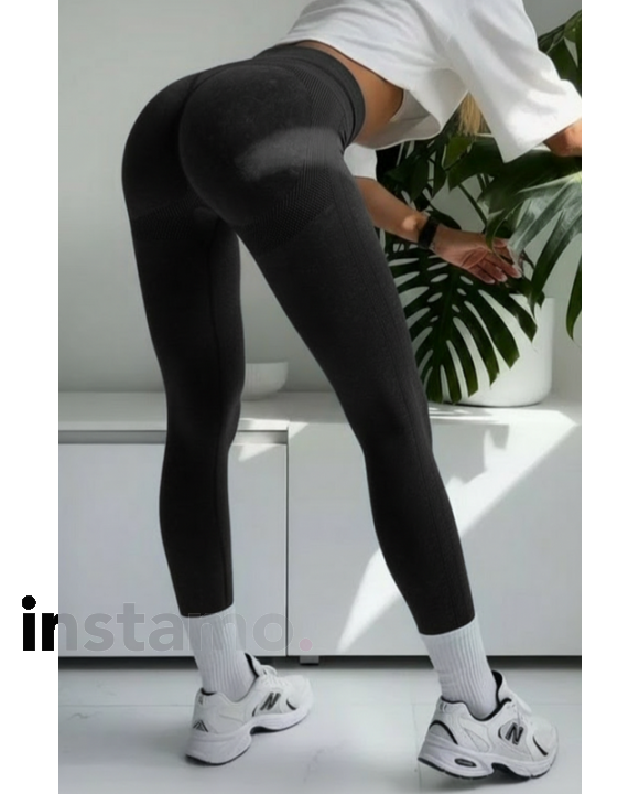Černé double push-up legíny-324642-20