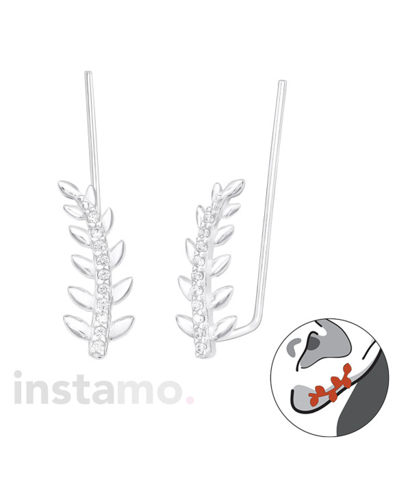 Stříbrné náušnice ear cuff-313575-20