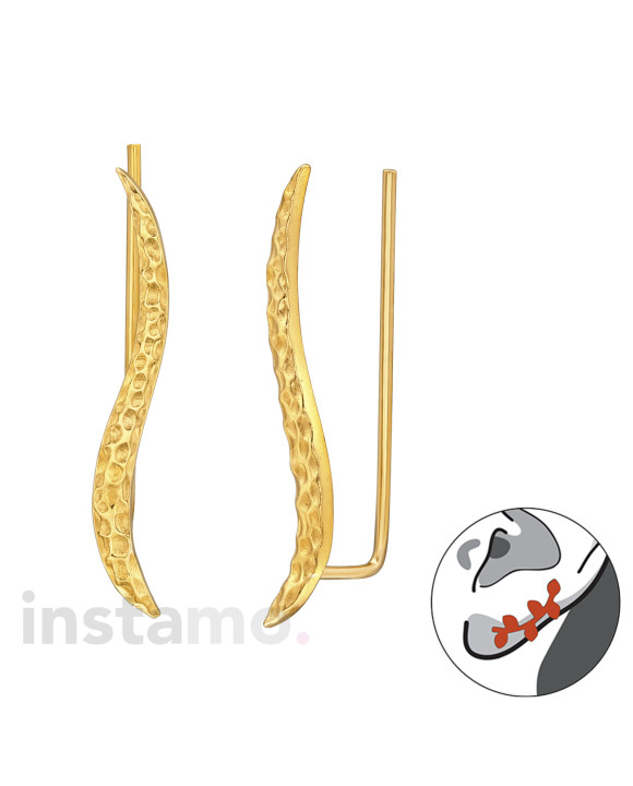 Stříbrné náušnice ear cuff-313578-20