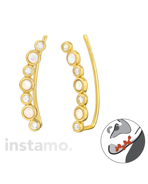 Stříbrné náušnice ear cuff-313576-20