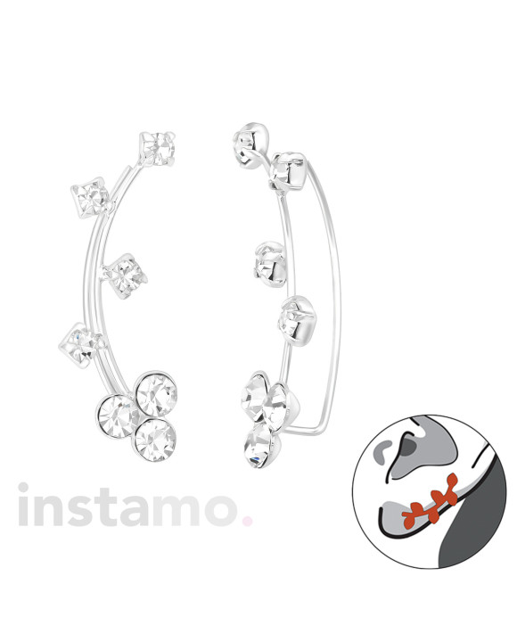 Stříbrné náušnice ear cuff-313570-20