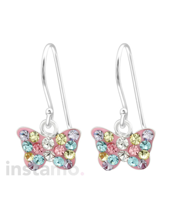 Stříbrné náušnice motýl-313573-20