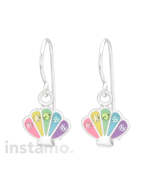 Stříbrné náušnice mušle-313571-20