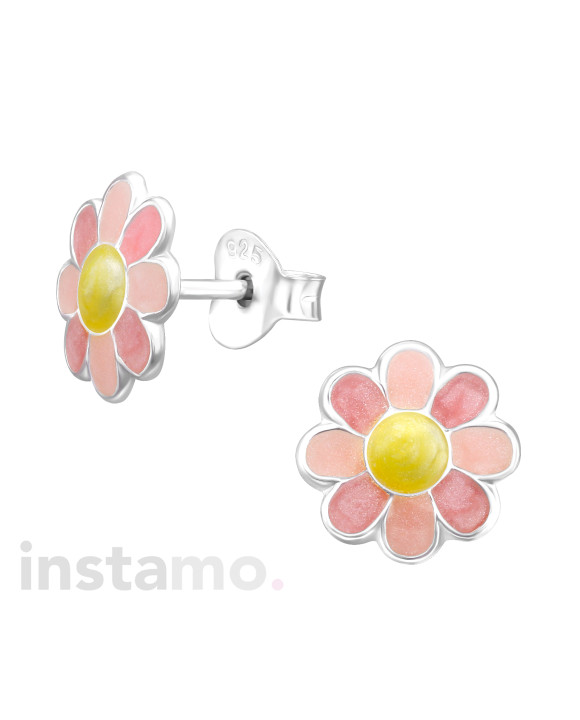 Stříbrné náušnice květ-294621-20