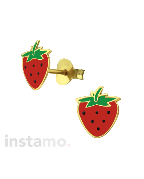 Dětské stříbrné náušnice jahůdka-223541-20