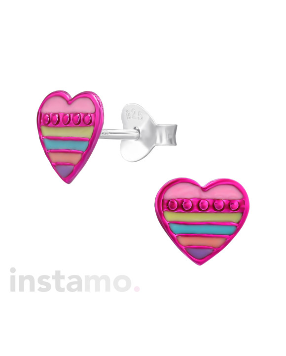 Stříbrné náušnice srdce-294641-20