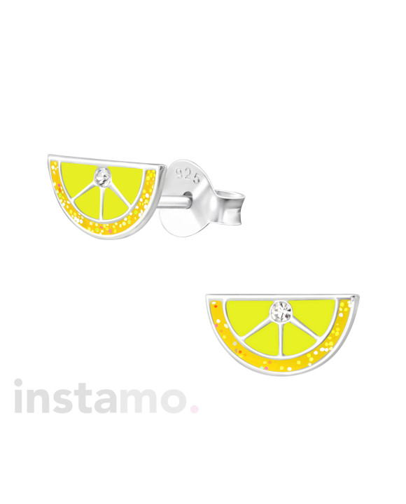 Stříbrné náušnice citrón-313590-20