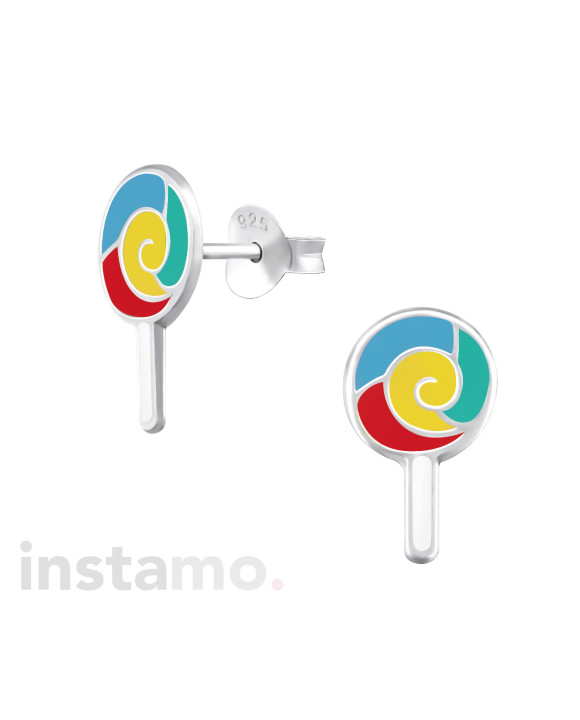 Dětské stříbrné náušnice lízátko-232030-20