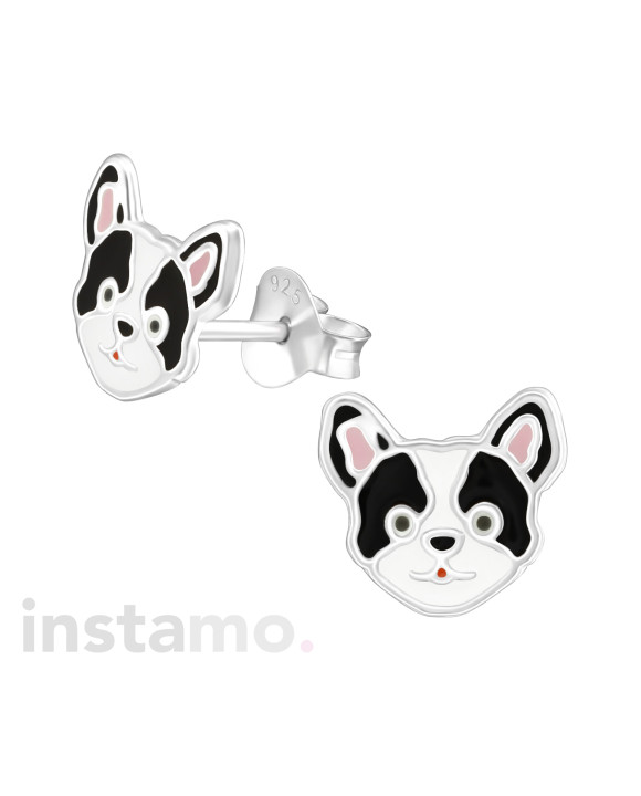 Dětské stříbrné náušnice pejsek-232059-20