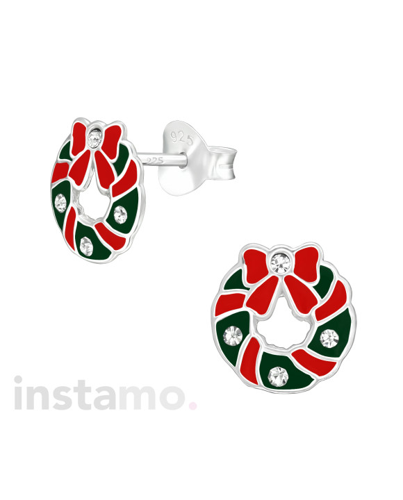 Stříbrné náušnice Vánoce-294914-20