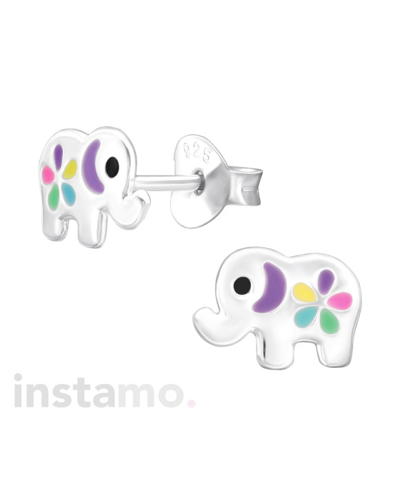 Stříbrné náušnice sloník-271610-20
