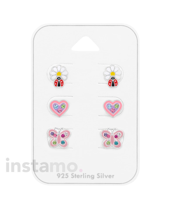 Set stříbrných náušnic mix-294804-20