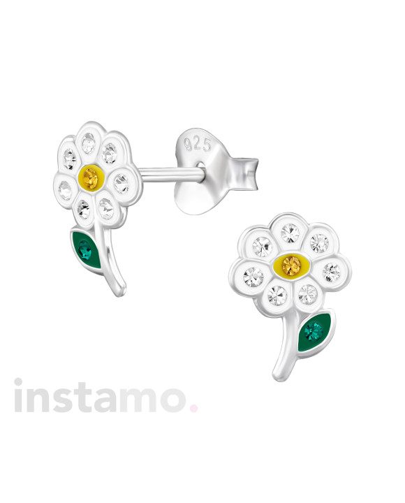 Stříbrné náušnice květ-313545-20