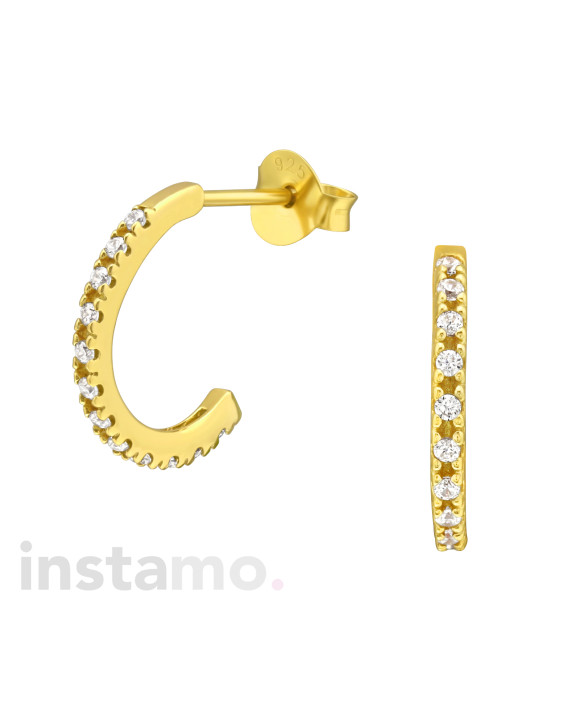 Stříbrné pozlacené náušnice-271689-20