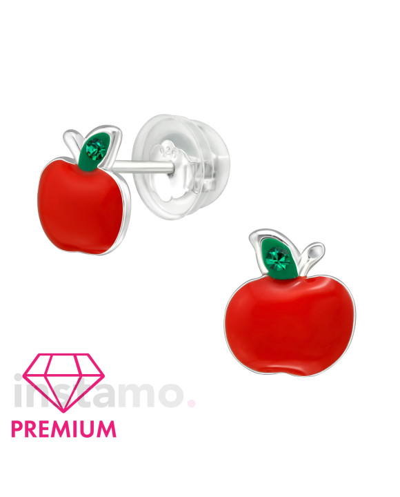 Stříbrné náušnice jablko-271544-20