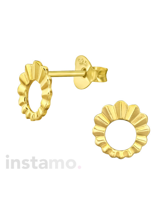 Stříbrné pozlacené náušnice-271652-20