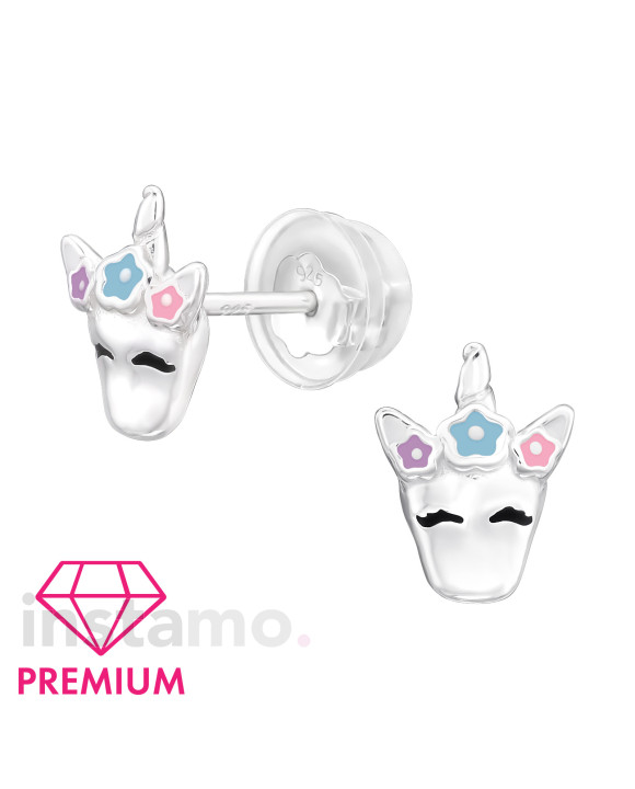 Stříbrné náušnice JEDNOROŽEC-294541-20