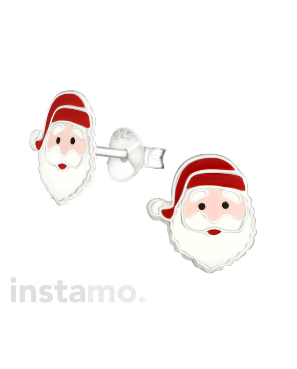 Dětské stříbrné náušnice Mikuláš-222990-20