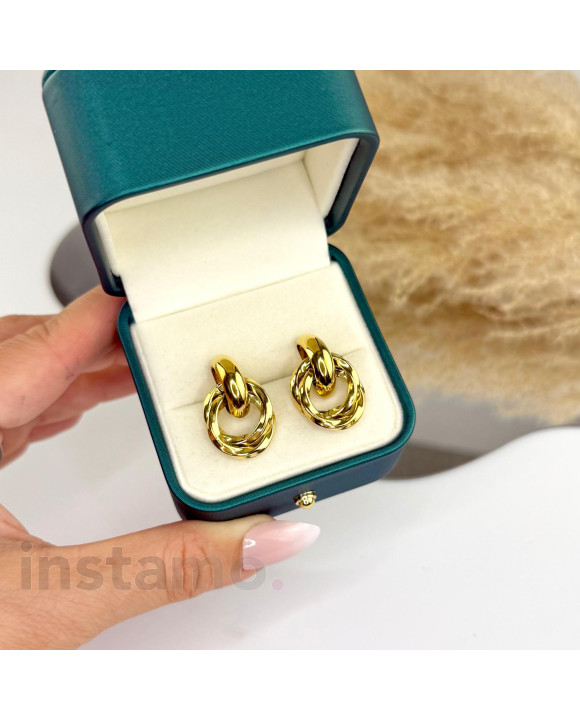 Kruhové ocelové náušnice oválné-321545-20