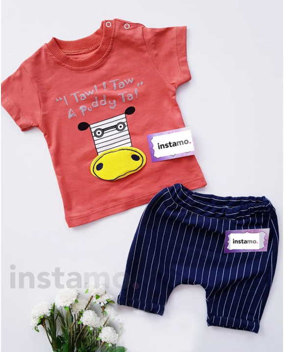 Hnědá dvoudílná bavlněná souprava-249418-20