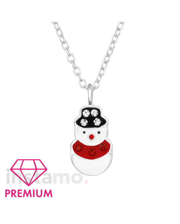 Stříbrný řetízek Vánoce sněhulák-294847-20