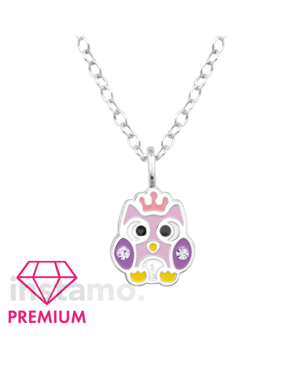 Stříbrný náhrdelník sovička-313474-20