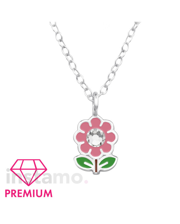 Stříbrný náhrdelník kvítek-313473-20
