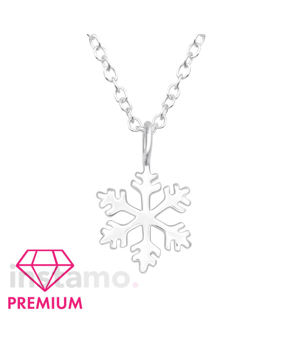 Stříbrný řetízek Vánoce vločka-294859-20