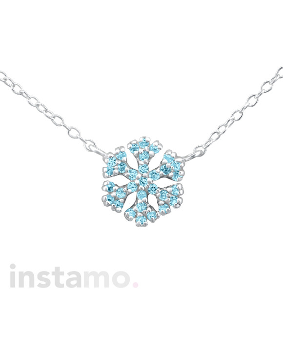 Stříbrný řetízek Vánoce vločka-294862-20