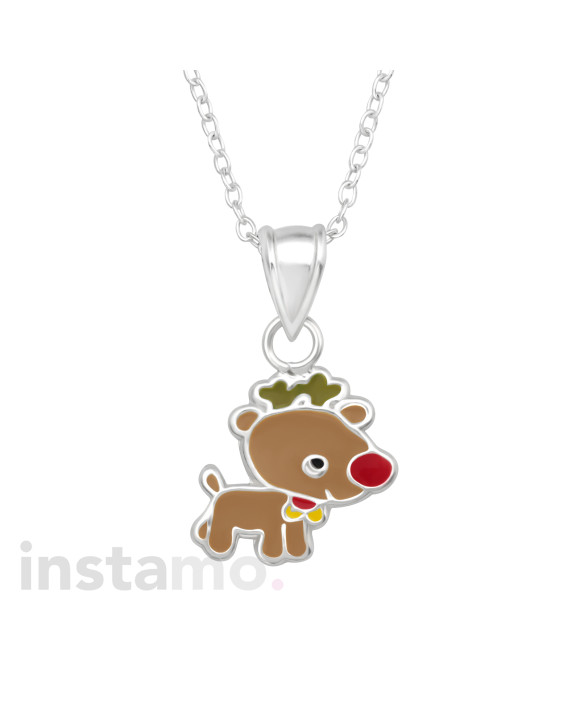 Stříbrný řetízek Vánoce sobík-294860-20