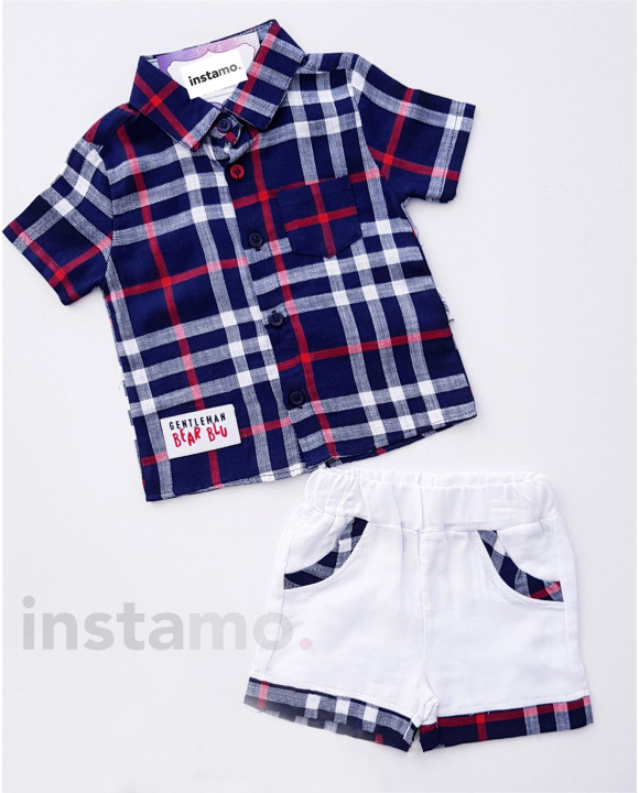 Kostkovaný dvoudílný set-250594-20