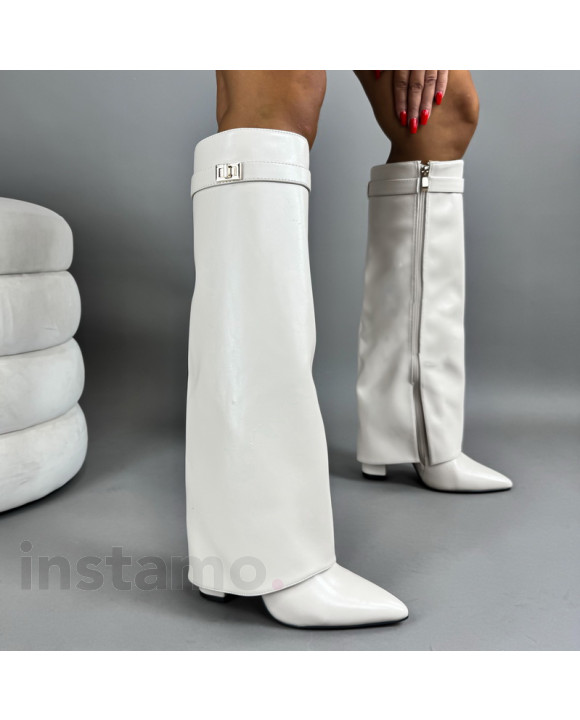 Béžové vysoké kozačky-289812-20