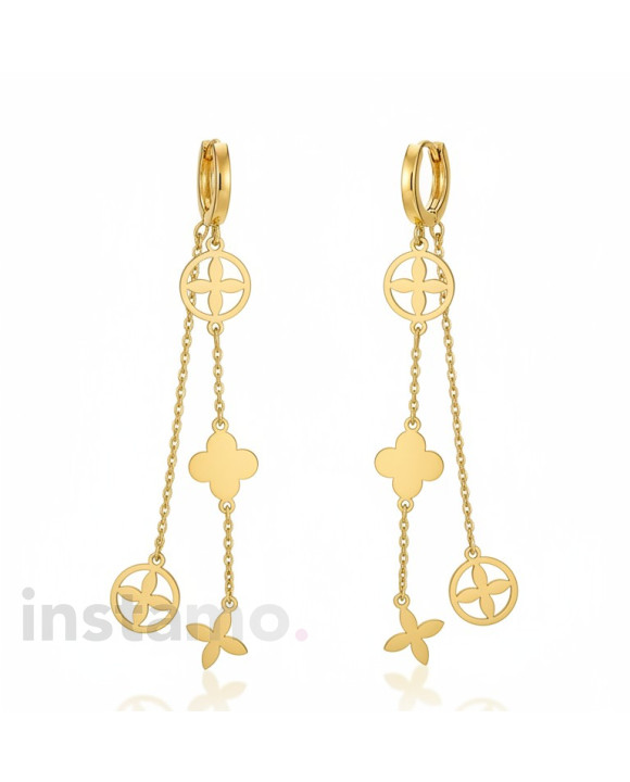 Dámské ocelové náušnice pozlacené Včela-272258-20