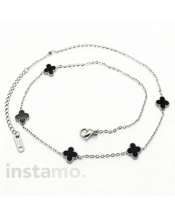 Dámský ocelový náhrdelník zelený-307180-20