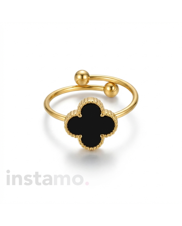 Nastavitelný ocelový prsten pozlacený-307159-20