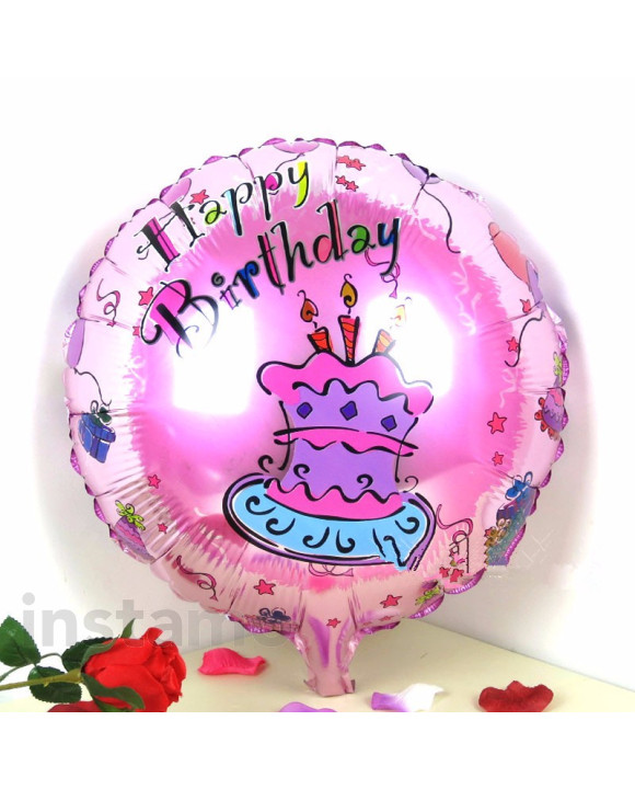 Růžový balón Happy birthday-211680-20