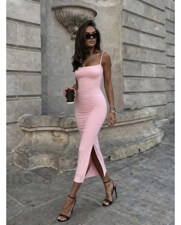 Růžové elastické šaty-327117-20