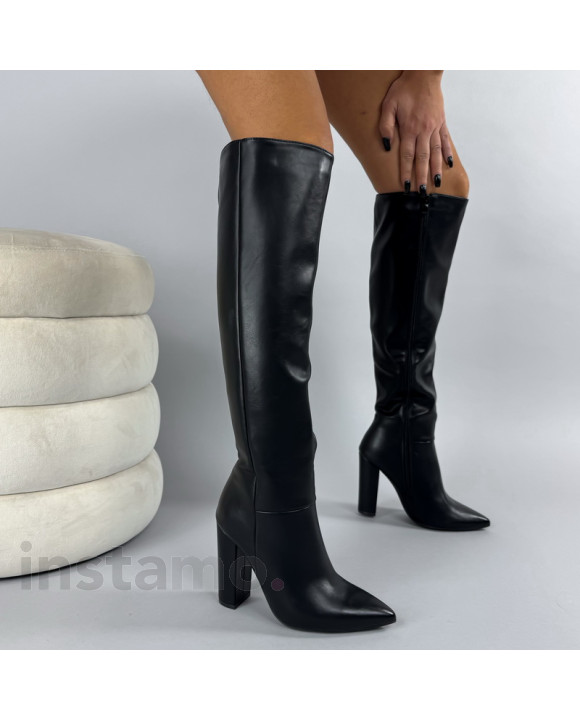 Černé vysoké kozačky-323705-20